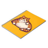 Carnet Orange gros chat mème pixel art (Côté gauche)