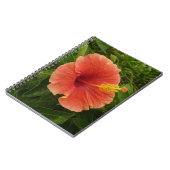 Carnet Orange Hibiscus Fleur Tropical Floral (Côté gauche)