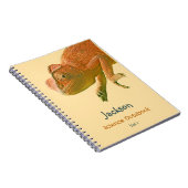 Carnet Orange Lizard Nommé Sujet De L'École (Côté Droit)
