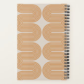 Carnet Orange Lombard Wavy Lines Modern Custom Notebook (Verso)