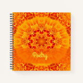Carnet Orange Marigold Mandala (Devant)