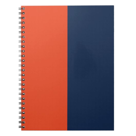 Carnet Orange & Marine Blue CUSTOM (Devant)