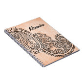 Carnet Orange Mehndi Motif Notebook (Côté Droit)