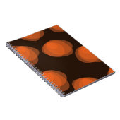 Carnet Orange, moderne, cool, fleurs abstraites tendance (Côté Droit)