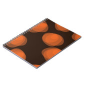 Carnet Orange, moderne, cool, fleurs abstraites tendance (Côté gauche)