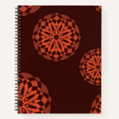Carnet Orange, moderne, décoratif, geometric flowers (Devant)