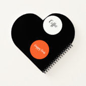 Carnet Orange + Noir Café Couleur Design Moderne (Dos)