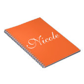 Carnet Orange Notebook, Customized Name (Côté Droit)