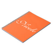 Carnet Orange Notebook, Customized Name (Côté gauche)