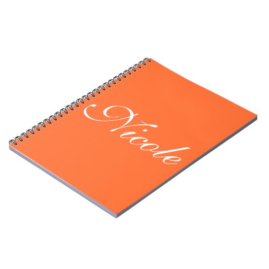 Carnet Orange Notebook, Customized Name (Côté gauche)
