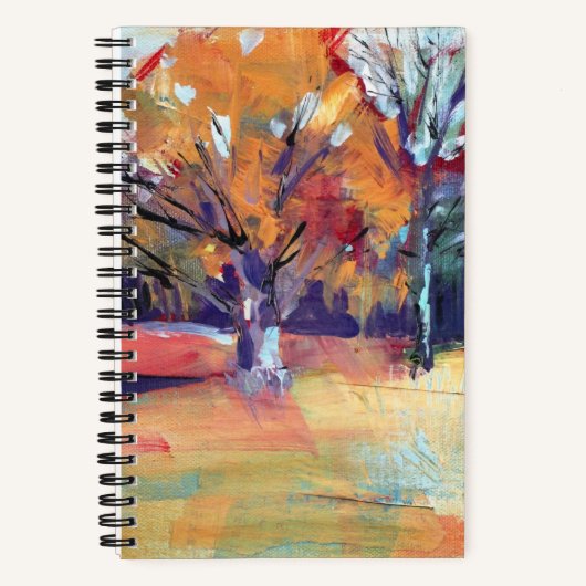 Carnet Orange Oak Tree Abstract Landscape (Recto)