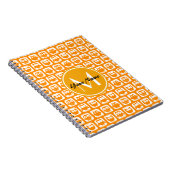 Carnet Orange Owls Custom Monogramme (Côté Droit)