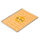 Carnet Orange Owls Custom Monogramme (Côté gauche)