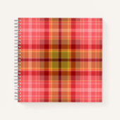 Carnet Orange Pink Tartan (Devant)