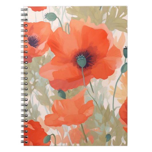Carnet Orange Poppy Meadow (Devant)