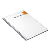 Carnet Orange Professionnel Simple Blanc Créatif (Côté Droit)