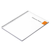 Carnet Orange Professionnel Simple Blanc Créatif (Côté gauche)
