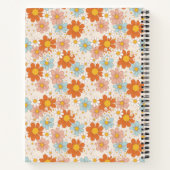 Carnet Orange Retro Daisy 4 Photo Horse Collage Nom (Dos)