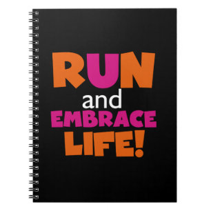 Carnet Orange Rose Texte Fitness Runner Marathon