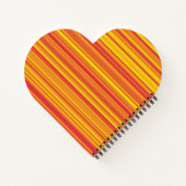 Carnet Orange rouge jaune rayures (Dos)