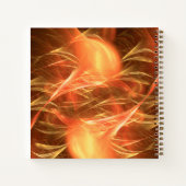 Carnet Orange Streaks Champagne Bubbles Nom personnalisé (Dos)