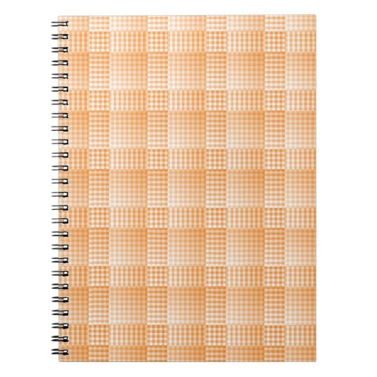 Carnet Orange White Checker Abstract Pattern (Devant)