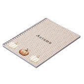Carnet Orange White Fall Citrouilles Brown bandes (Côté gauche)
