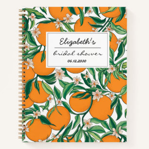 Carnet Oranges Agrumes Fleur Motif  Fête de Mariage