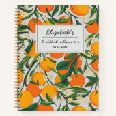Carnet Oranges Agrumes Fleur Motif Shower de Mariage (Devant)
