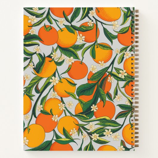 Carnet Oranges Agrumes Fleur Motif Shower de Mariage (Dos)