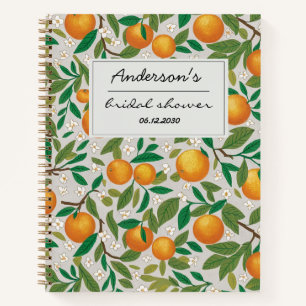 Carnet Oranges Agrumes Fruitiers Motif Floral Shower de M