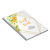 Carnet Oranges and Flowers Birthday Guest Book (Côté Droit)