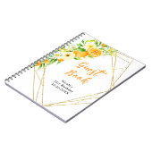 Carnet Oranges and Flowers Birthday Guest Book (Côté gauche)