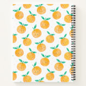 Carnet Oranges d'aquarelle mignonne sur blanc (Dos)