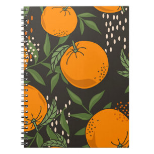 Carnet Oranges dessinées à la main, arrière - plan vintag