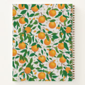 Carnet Oranges d'été Agrumes Fruit Floral Pattern Recette (Dos)