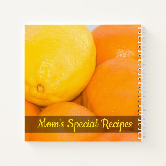 Carnet Oranges et citron - photo de fond (Dos)