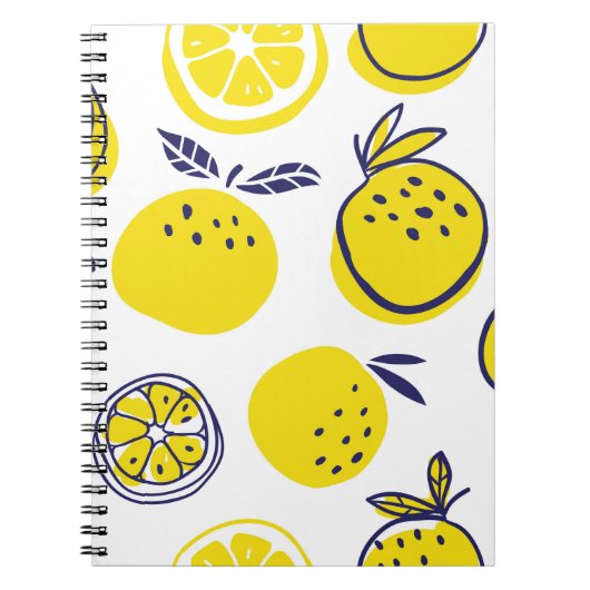 Carnet Oranges fruits sans couture motif (Devant)