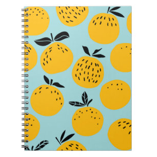 Carnet Oranges fruits sans couture motif