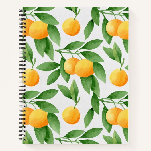 Carnet Oranges ou mandarines motif (Devant)