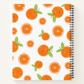 Carnet Oranges Préparées & Tranches de Recettes Aquarelle (Dos)