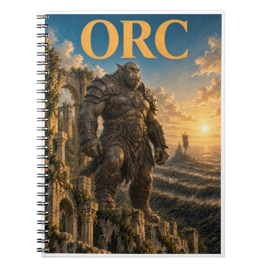 Carnet Orc, Monstre de Fantasy Gothique (Devant)