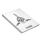 Carnet Orca tribale noire et blanche (Côté Droit)