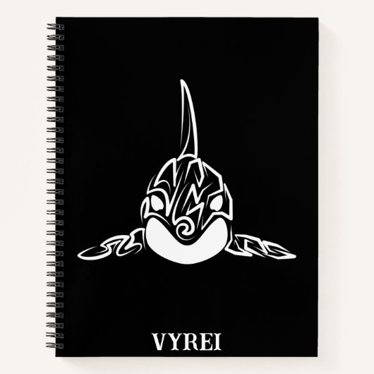 Carnet Orca tribale noire et blanche (Devant)