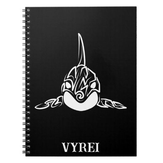 Carnet Orca tribale noire et blanche (Devant)
