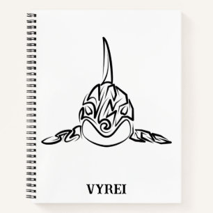 Carnet Orca tribale noire et blanche