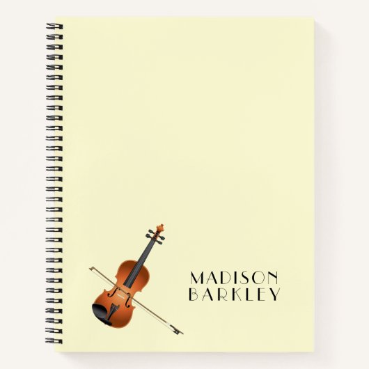 Carnet Orchestre de cordes de musiciens de violon (Devant)