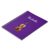 Carnet Orchestre violet instrument de musique violet (Côté gauche)