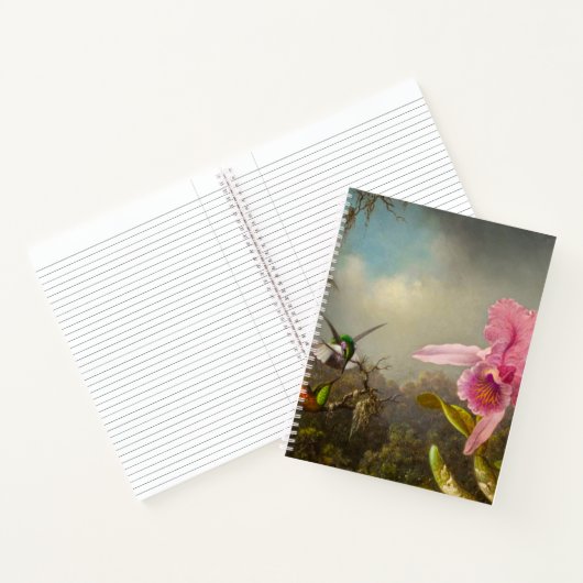 Carnet Orchidée avec deux colibris Heade (Intérieur)