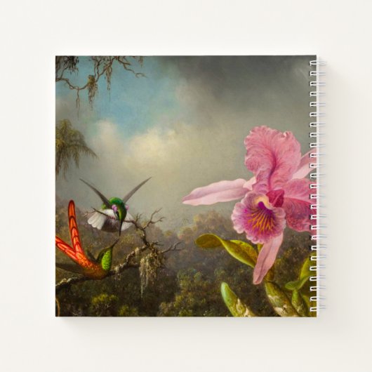 Carnet Orchidée avec deux colibris Heade (Dos)